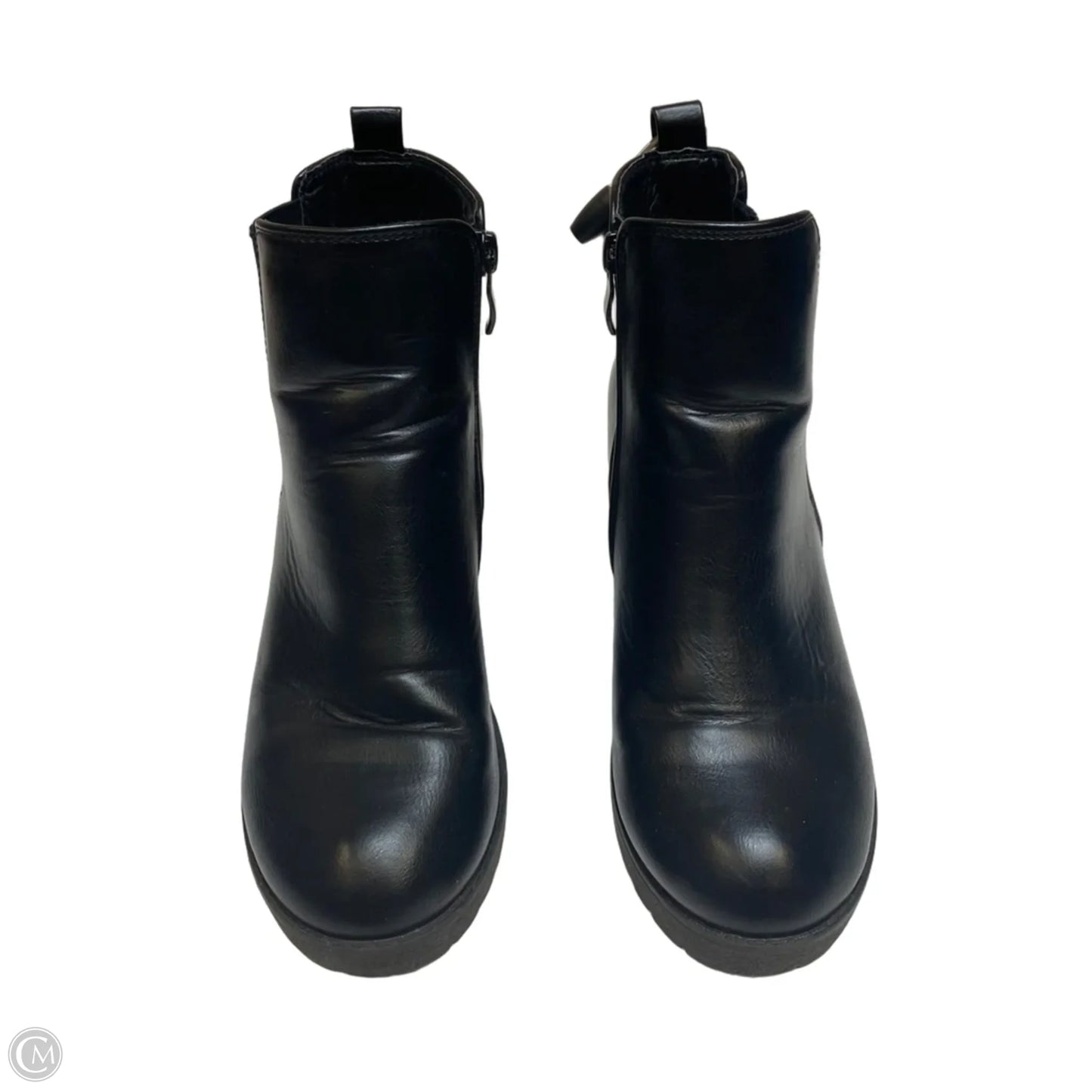 Boots Ankle Heels By Clothes Mentor In Black, Size: 7