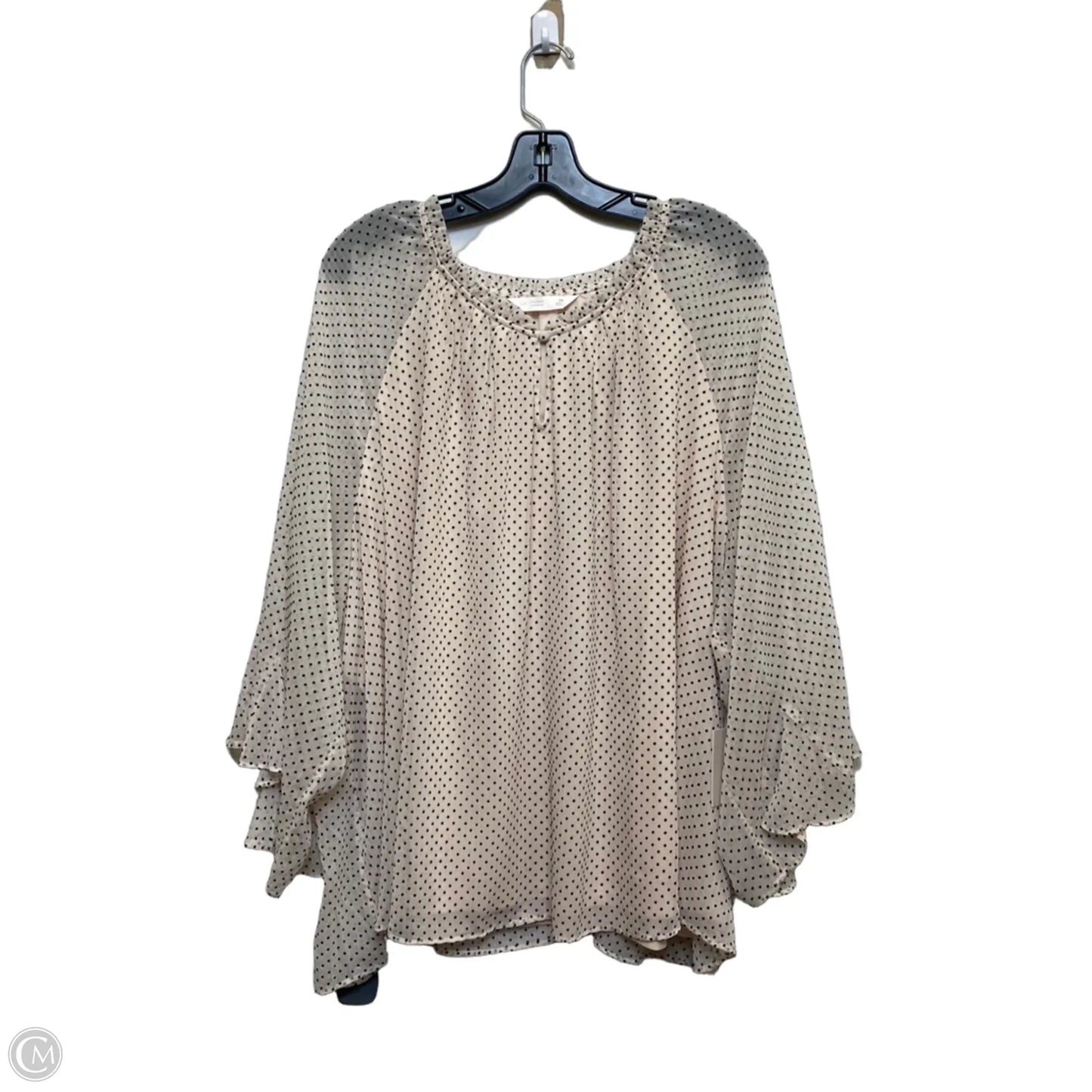 Top Long Sleeve By Lc Lauren Conrad In Black & Pink, Size: 3x