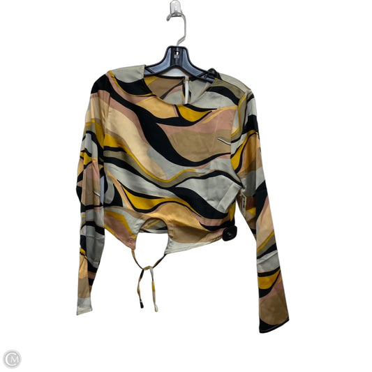 Top Long Sleeve By Hyfve In Black & Grey, Size: M