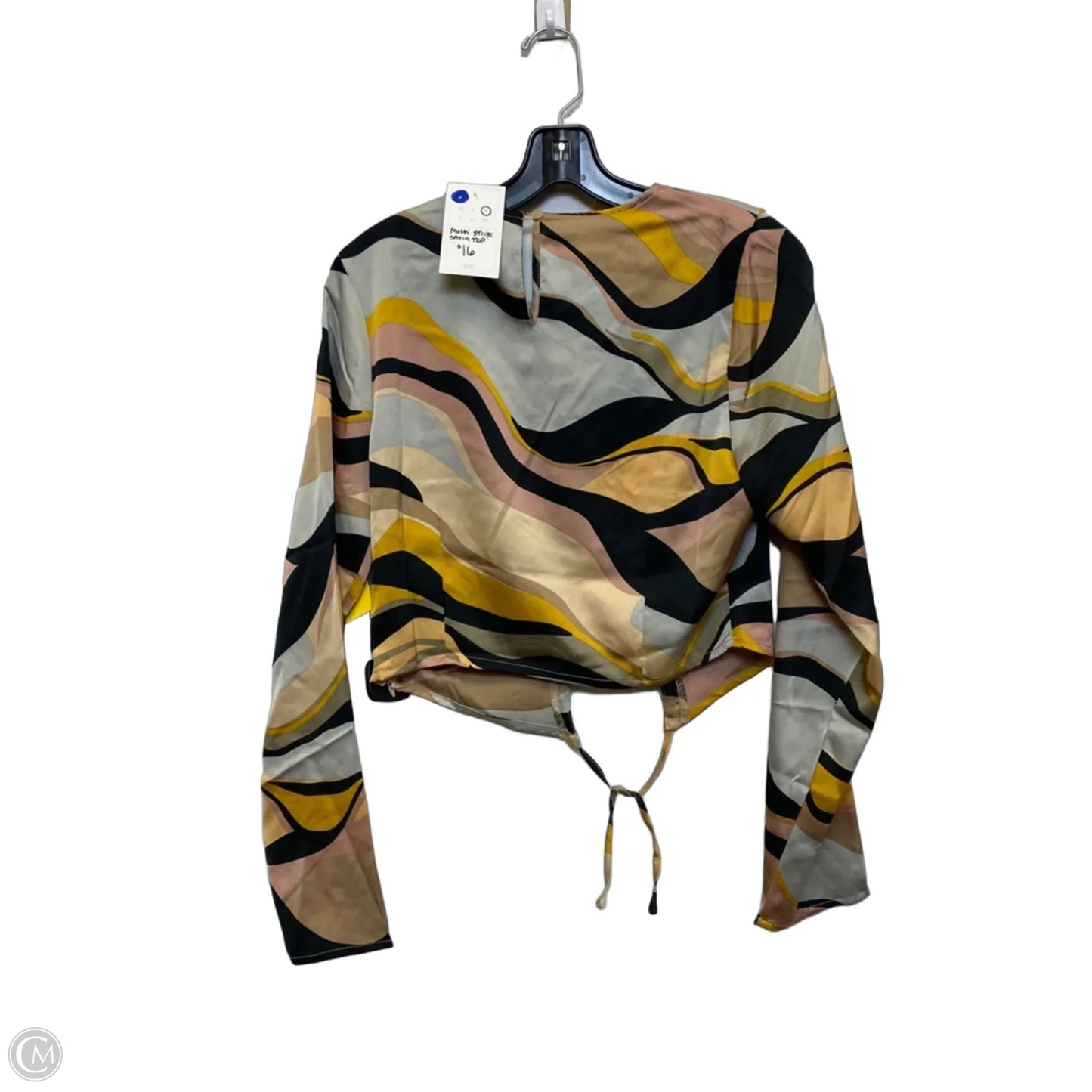 Top Long Sleeve By Hyfve In Black & Grey, Size: M