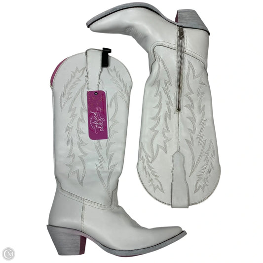 Boots Western By Southern Fried Chics In White, Size: 7.5