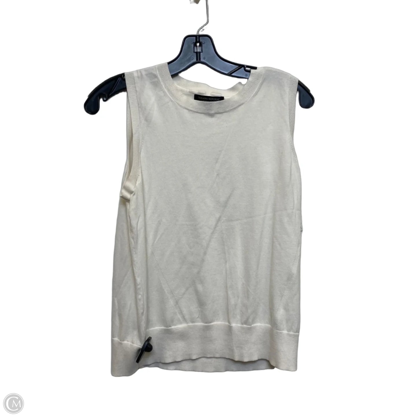 Top Sleeveless By Banana Republic In White, Size: M