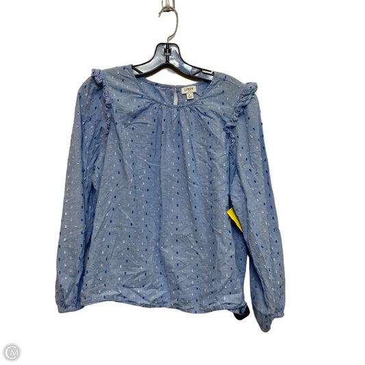 Top 3/4 Sleeve By J. Crew In Blue, Size: L
