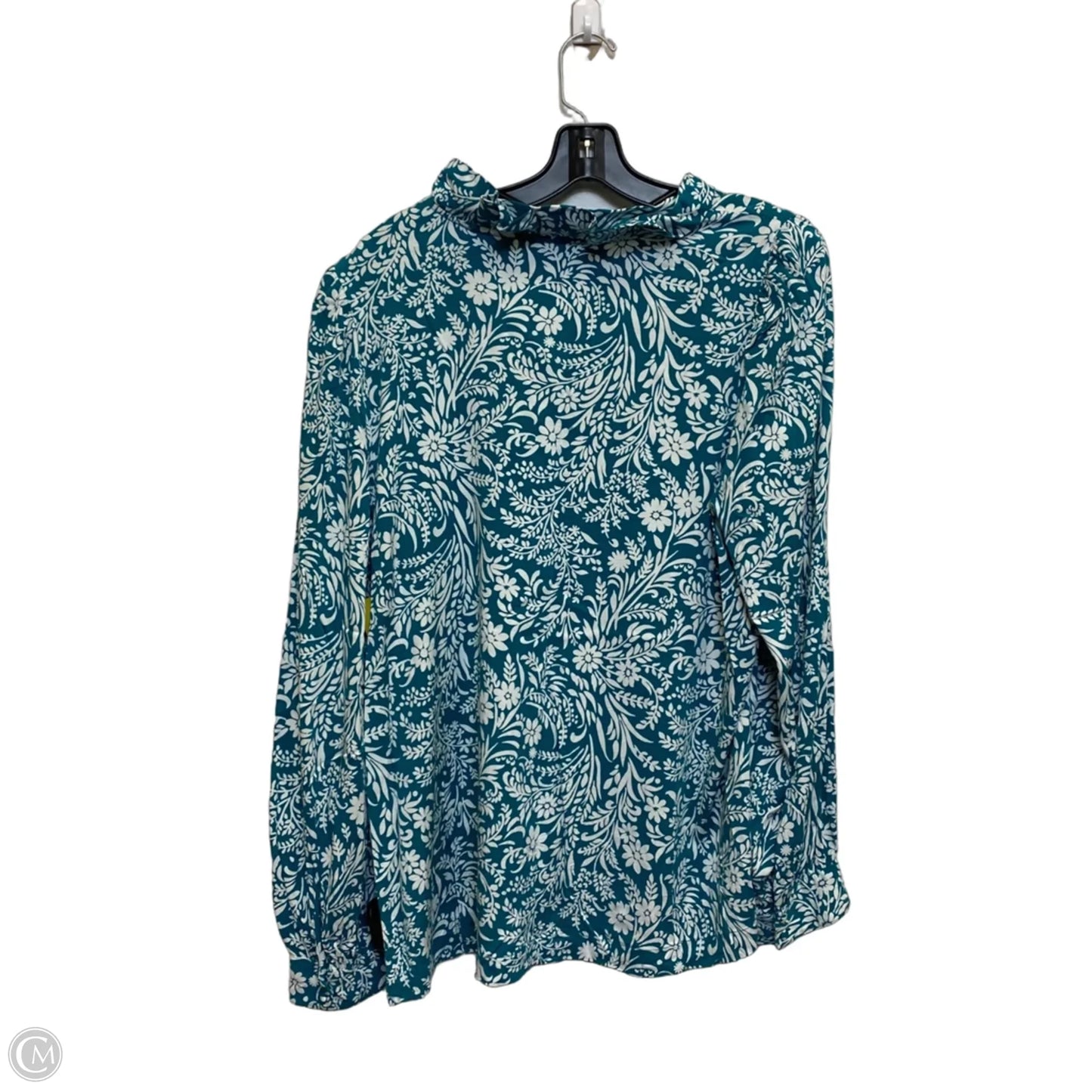 Top Long Sleeve By Crown And Ivy In Green & White, Size: Xl