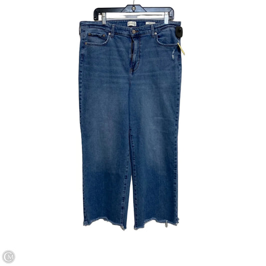 Jeans Wide Leg By Wonderly In Blue Denim, Size: 14