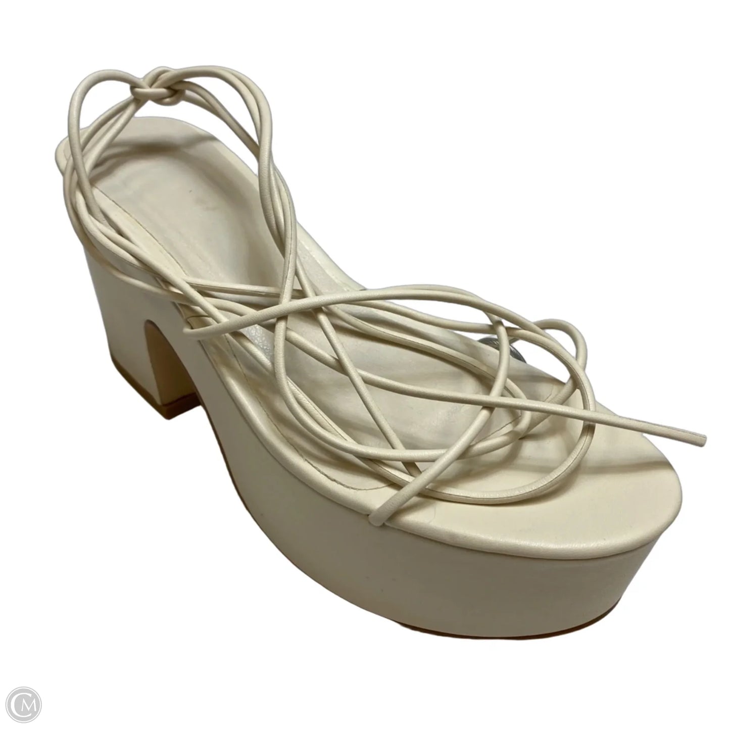 Sandals Heels Platform By Billini In Cream, Size: 7