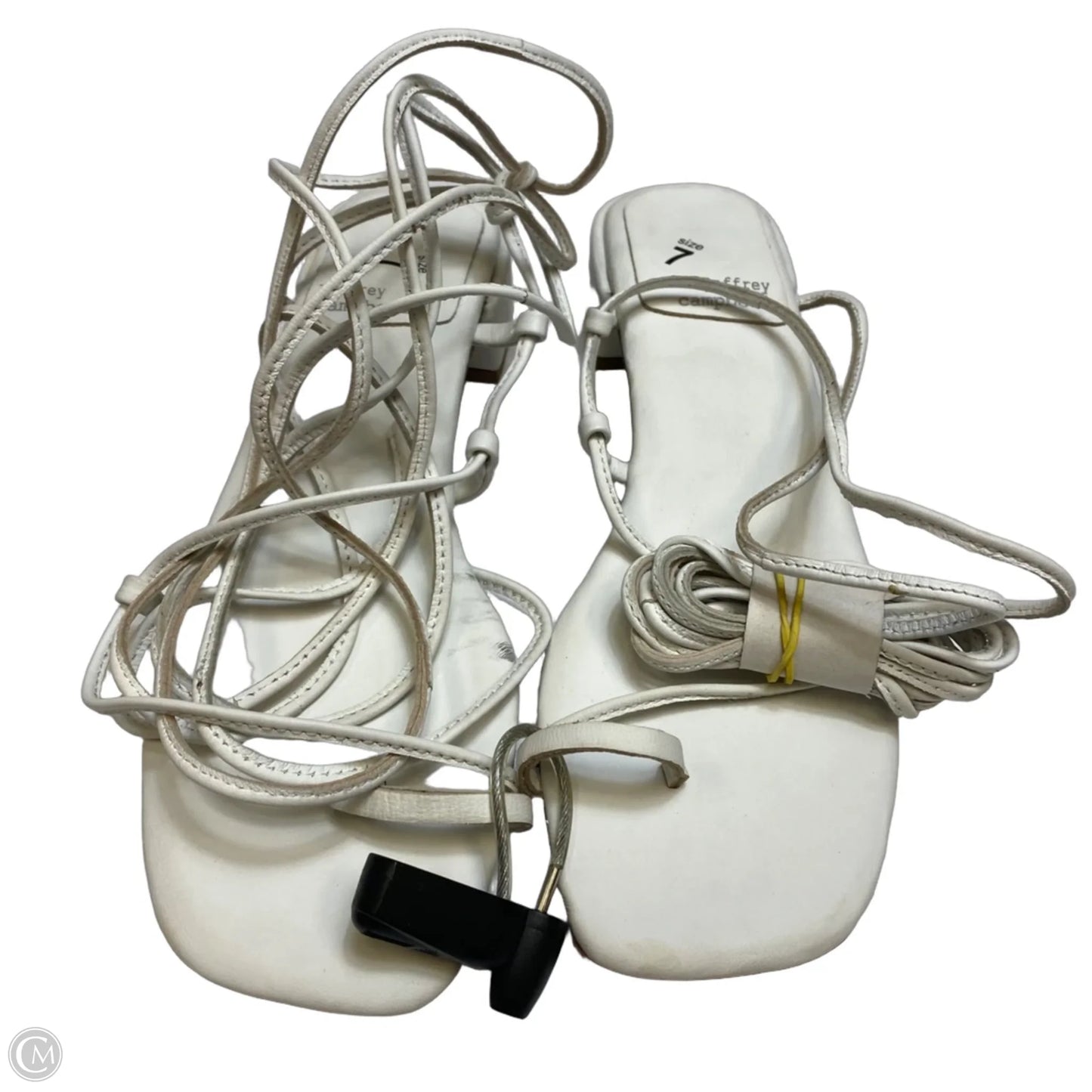 Sandals Designer By Jeffrey Campbell In White, Size: 7