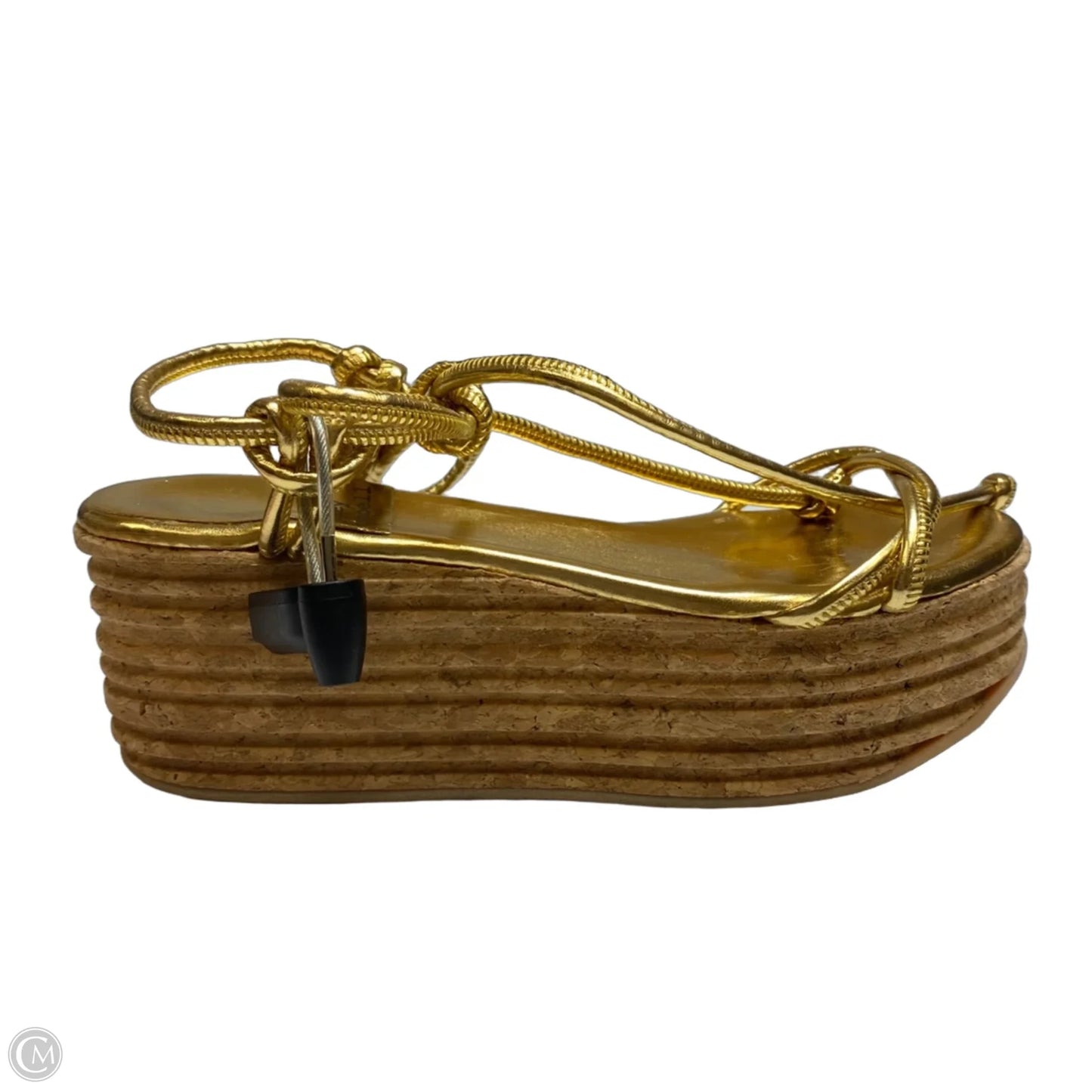 Sandals Designer By Jeffrey Campbell In Gold, Size: 7.5