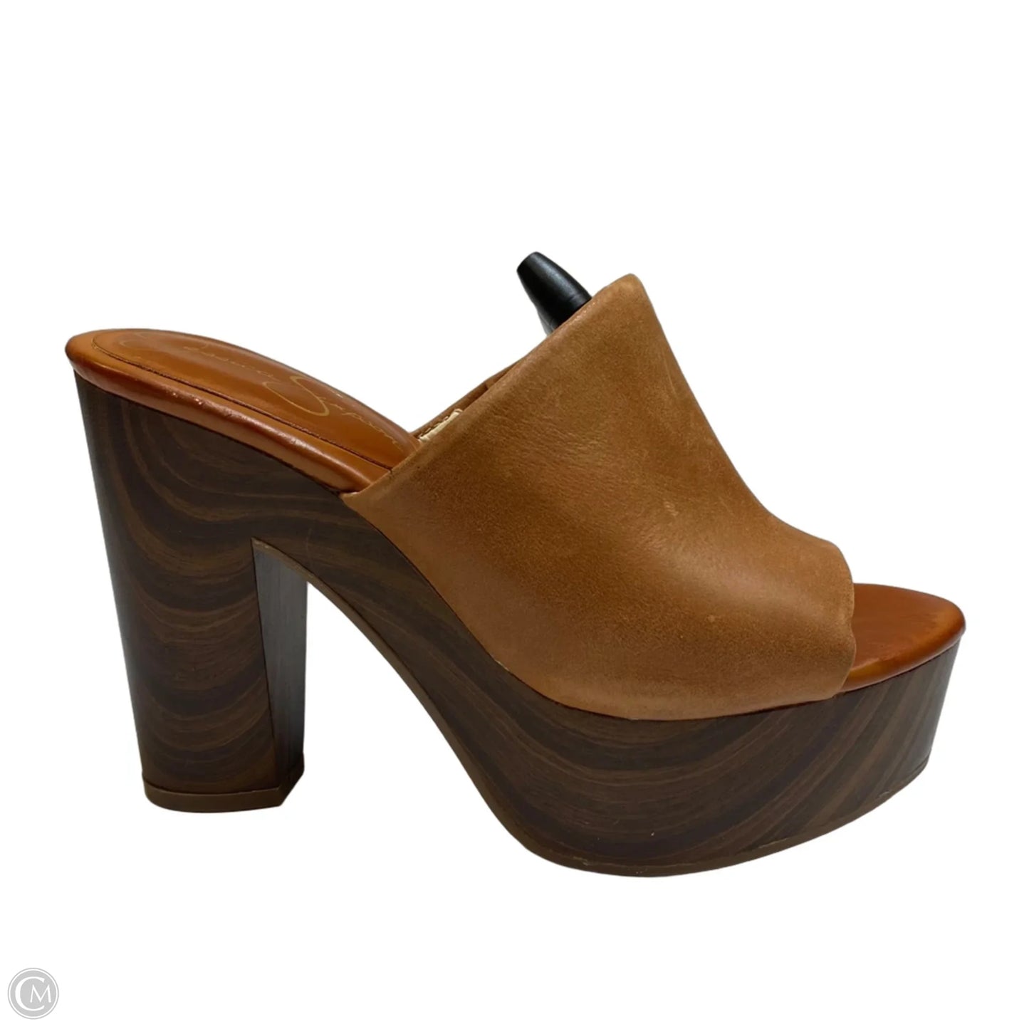 Sandals Heels Block By Jessica Simpson In Brown, Size: 6.5