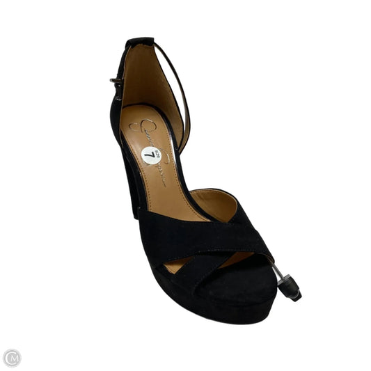 Sandals Heels Block By Jessica Simpson In Black, Size: 7