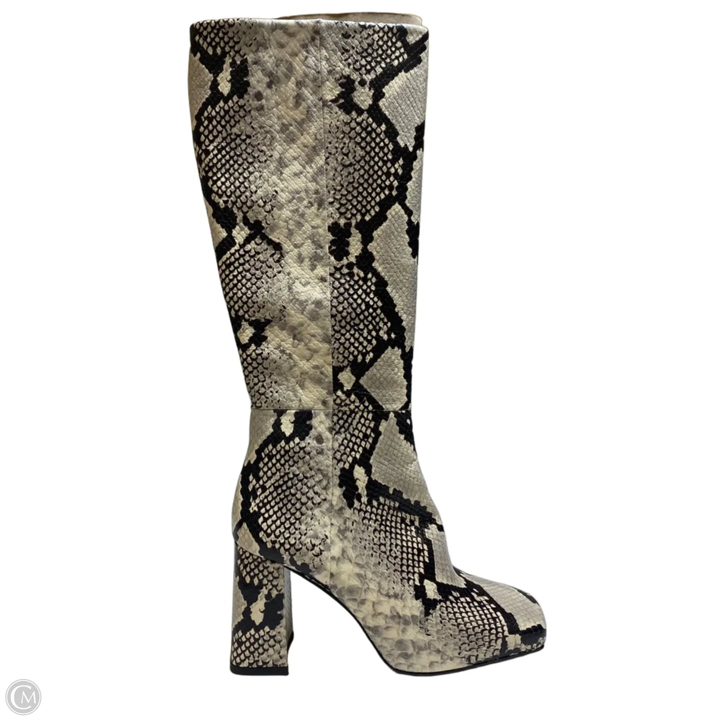 Boots Knee Heels By Zara In Snakeskin Print, Size: 6.5