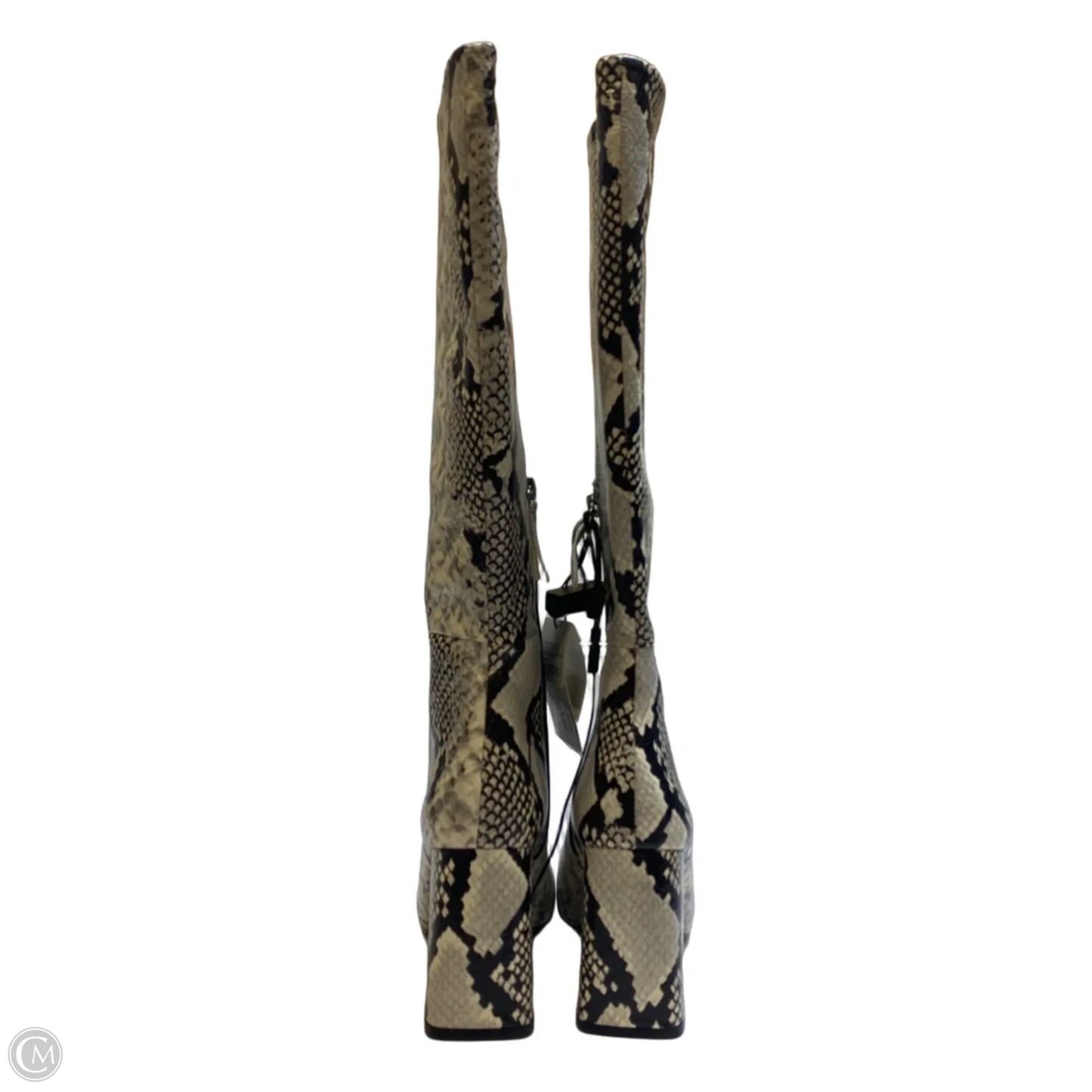 Boots Knee Heels By Zara In Snakeskin Print, Size: 6.5