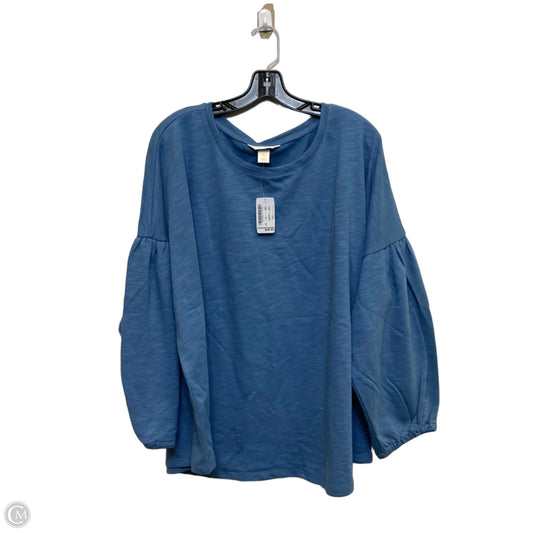 Top Long Sleeve By Cj Banks In Blue, Size: 3x