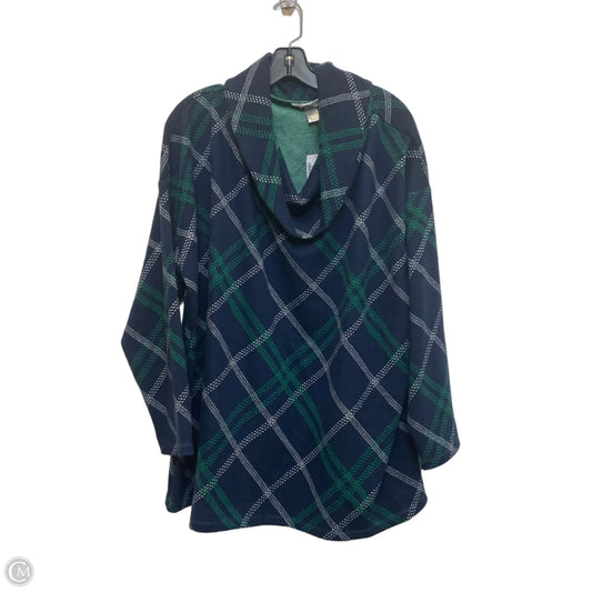 Sweater By Cj Banks In Blue & Green, Size: 3x