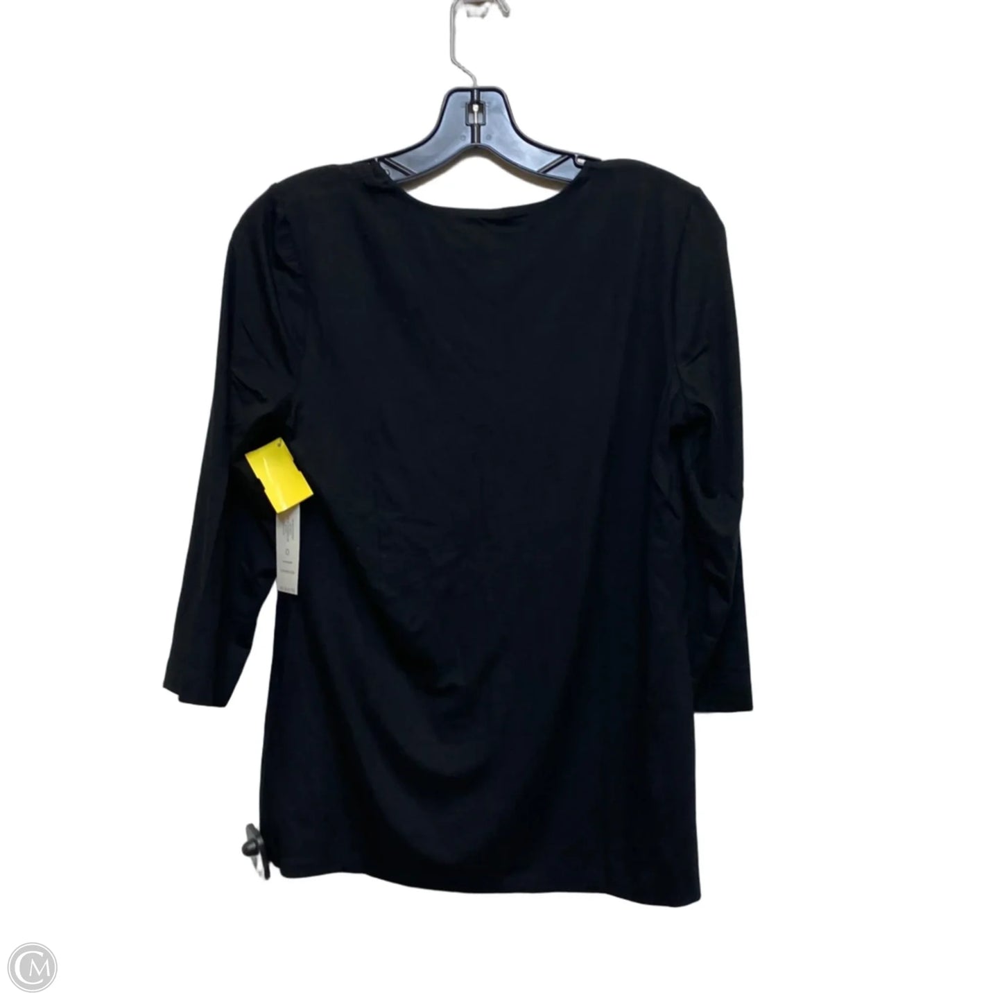 Top 3/4 Sleeve Basic By Chicos In Black, Size: S