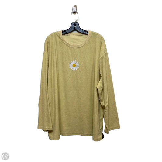 Top Long Sleeve By Shein In Yellow, Size: 4x