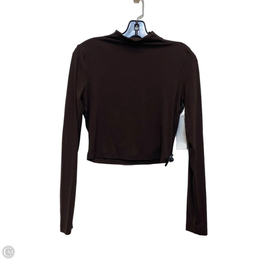 Athletic Top Long Sleeve Crewneck Designer By Lululemon In Brown, Size: S