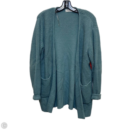 Sweater Cardigan By Zenana In Green, Size: L