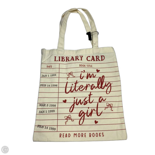 Tote By Clothes Mentor, Size: Small