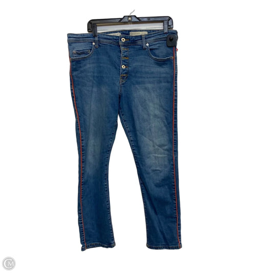 Jeans Straight By Pilcro In Blue Denim, Size: 14