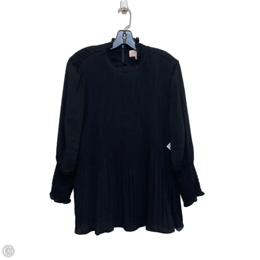 Top Long Sleeve By Black Label In Black, Size: Xl