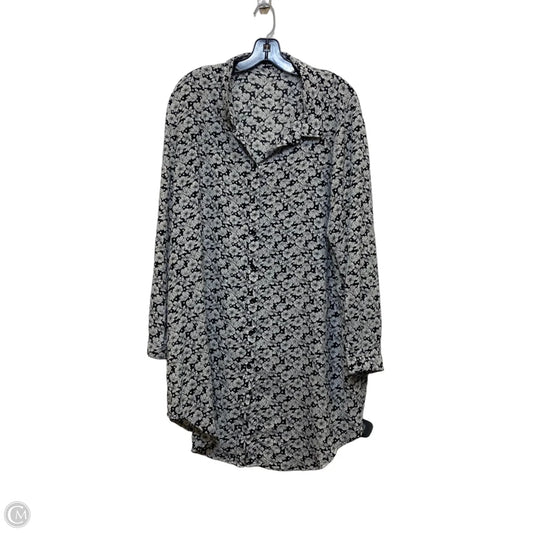 Top Long Sleeve By Boohoo Boutique In Black & White, Size: 1x