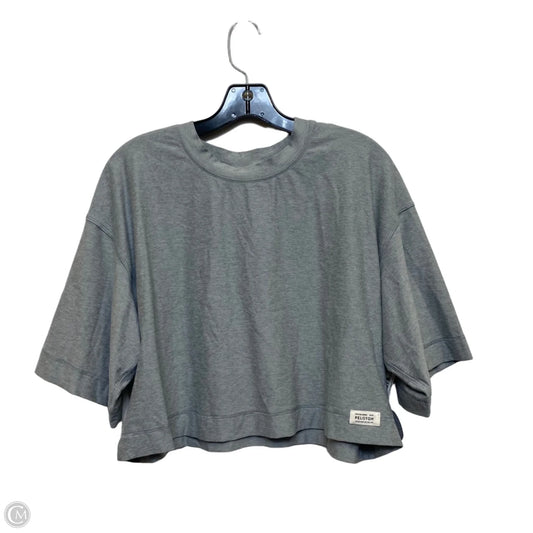 Athletic Top Short Sleeve By Peloton In Grey, Size: M