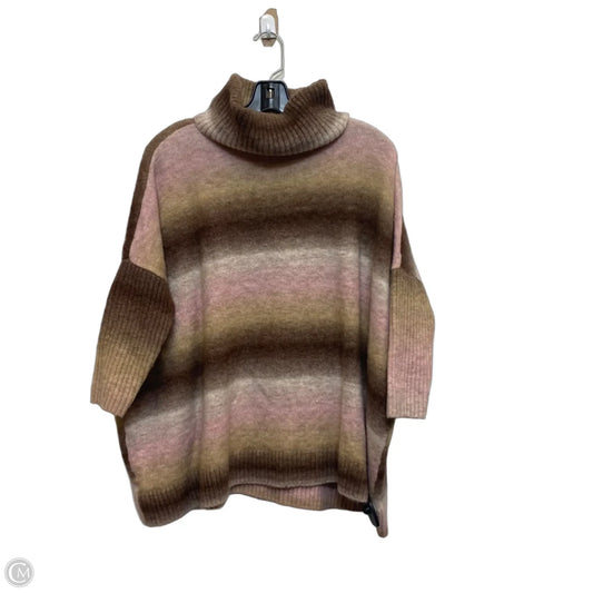 Sweater By Loft In Brown & Pink, Size: M