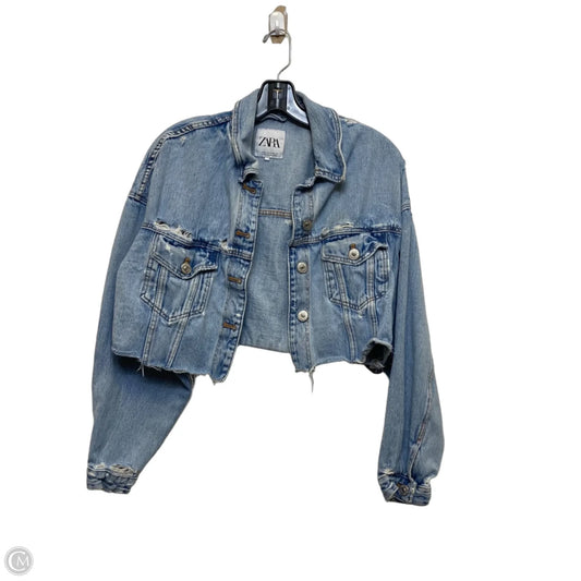 Jacket Denim By Zara In Blue Denim, Size: M