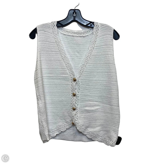 Vest Sweater By Cmf In White, Size: L