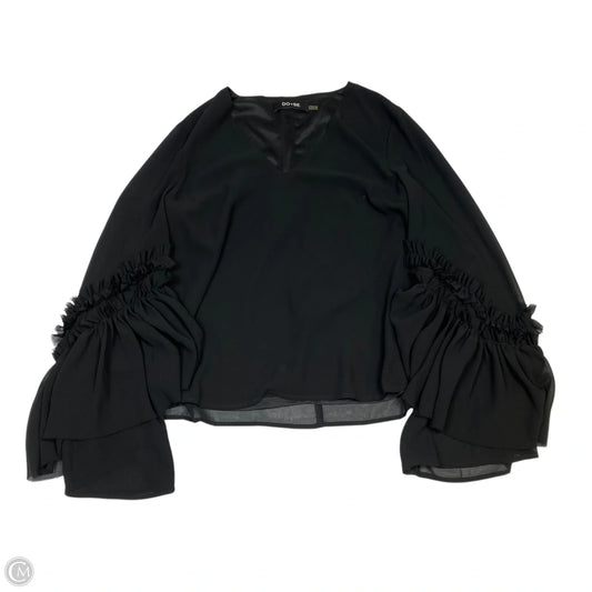 Blouse Long Sleeve By Do + Be In Black, Size: M