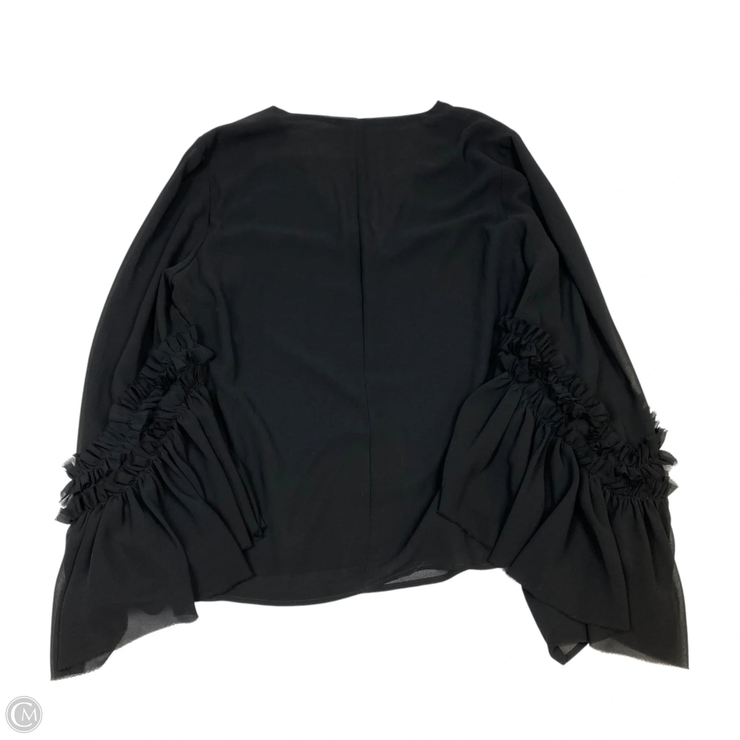 Blouse Long Sleeve By Do + Be In Black, Size: M