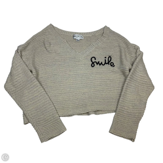 Sweater By Wildfox In Tan, Size: L