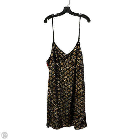 Dress Party Short By Involand In Black & Gold, Size: 1x