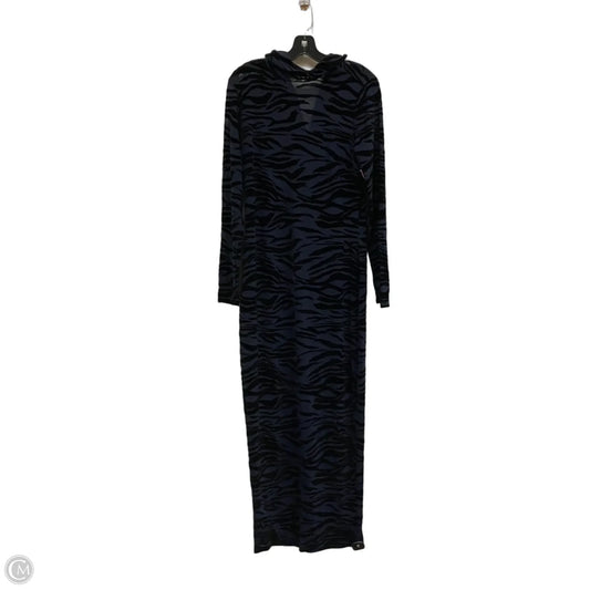 Dress Casual Maxi By Fashion Nova In Black & Blue, Size: 1x