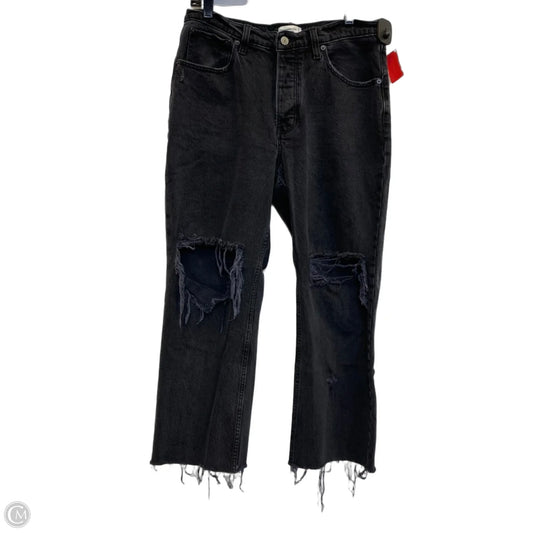 Jeans Boyfriend By Abercrombie And Fitch In Black Denim, Size: 8