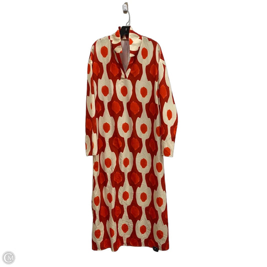 Dress Casual Maxi By Cmf In Cream & Red, Size: Xl