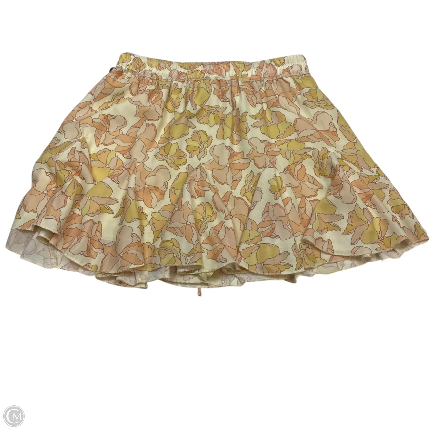 Skort By Wishlist Apparel In Orange & Yellow, Size: S