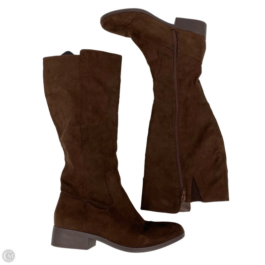 Boots Knee Flats By Style And Co Collection Women In Brown, Size: 7.5