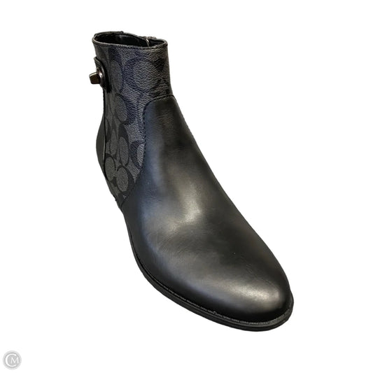 Boots Designer By Coach In Black, Size: 7.5
