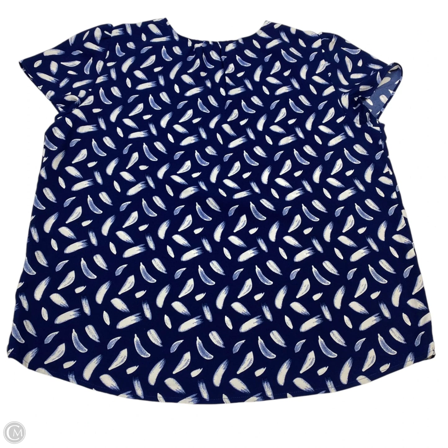 Blouse Short Sleeve By Hilary Radley In Blue, Size: L