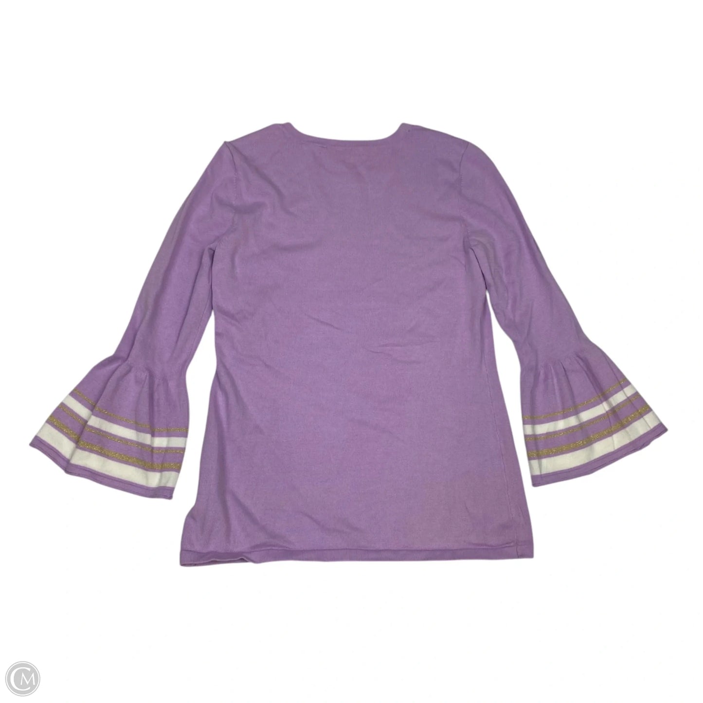 Top 3/4 Sleeve Designer By Lilly Pulitzer In Purple, Size: S