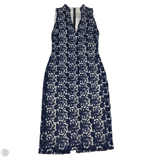 Dress Designer By Alice + Olivia In Blue & White, Size: M