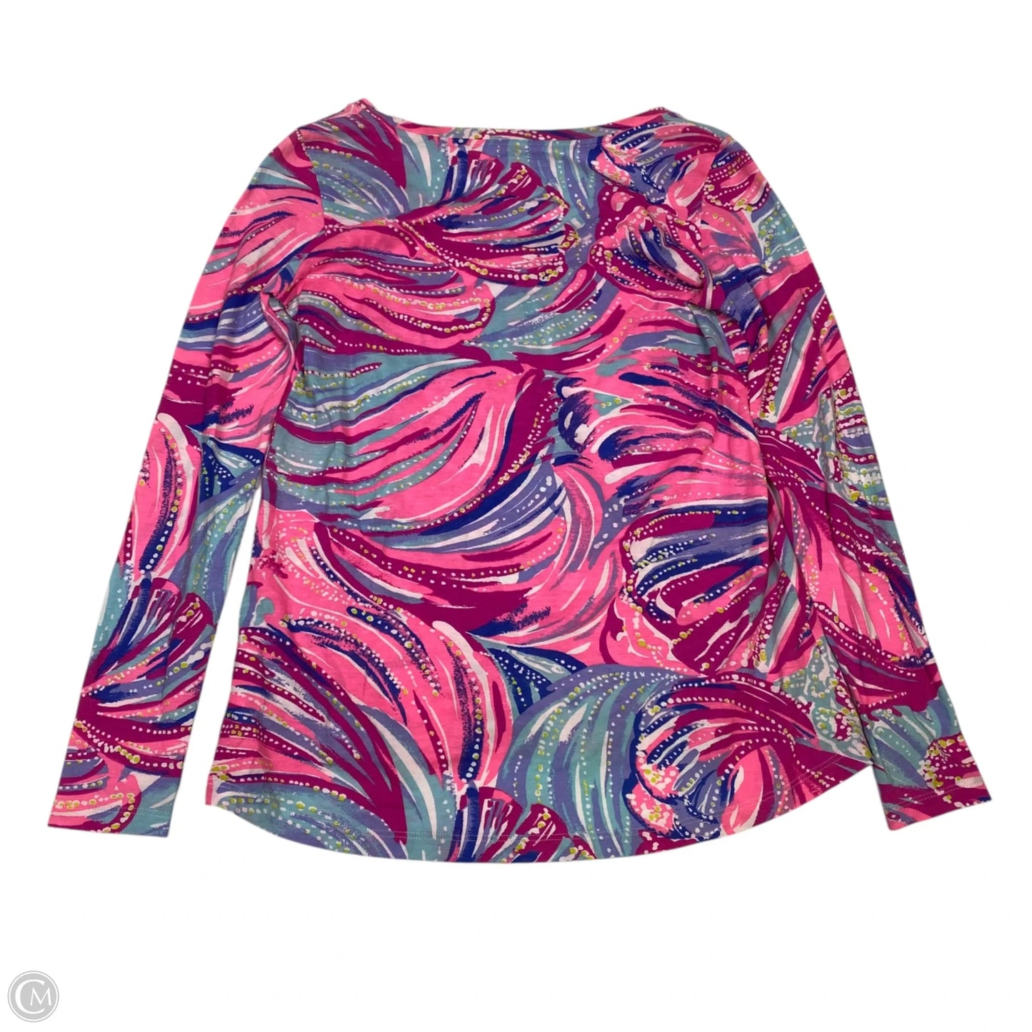 Top Long Sleeve Designer By Lilly Pulitzer In Blue & Pink, Size: Xs