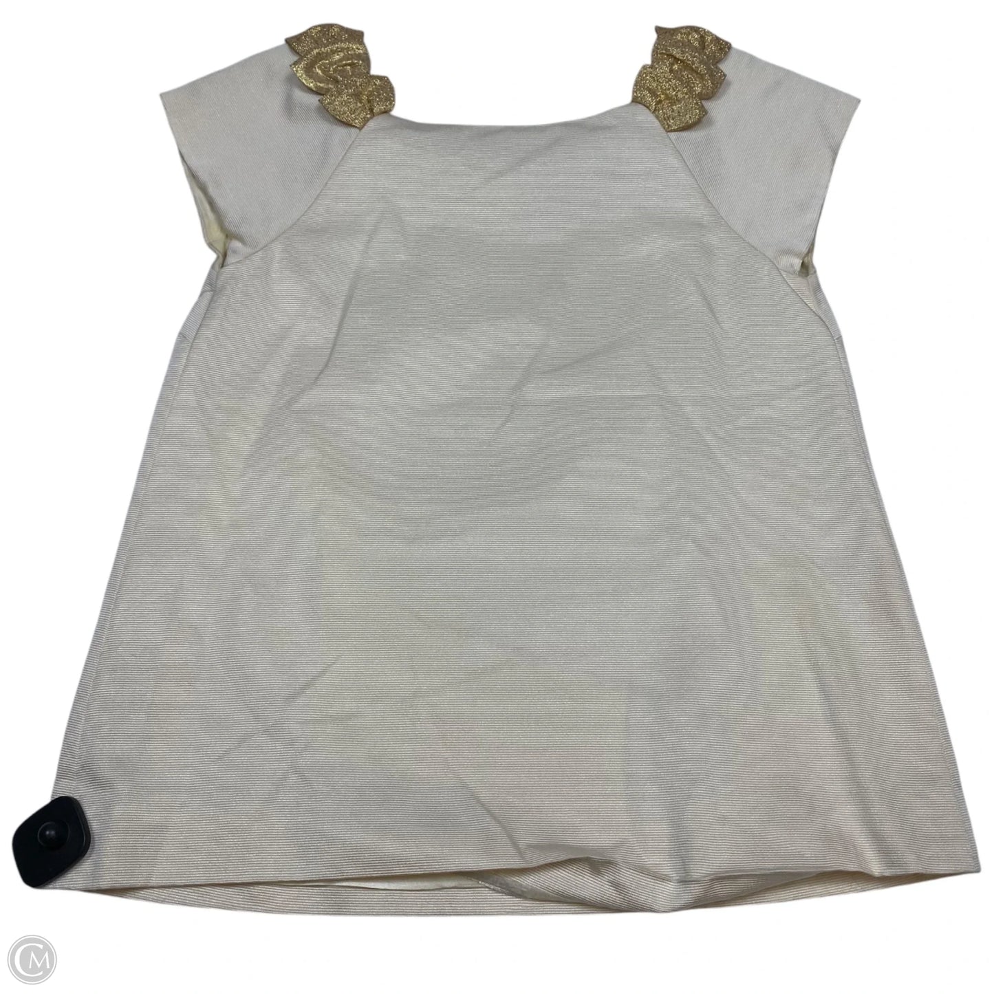 Top Sleeveless Designer By Kate Spade In Gold, Size: S