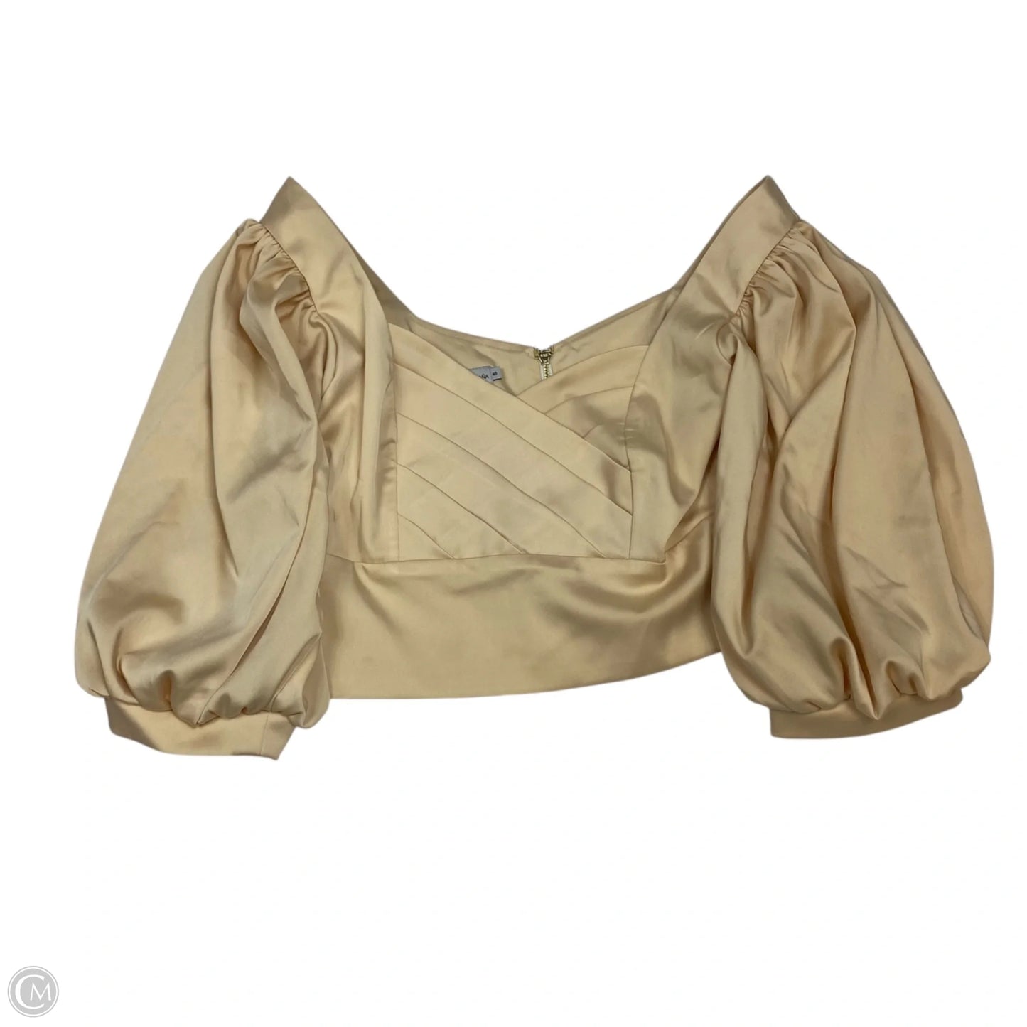 Top Short Sleeve By Monica Campana In Tan, Size: S