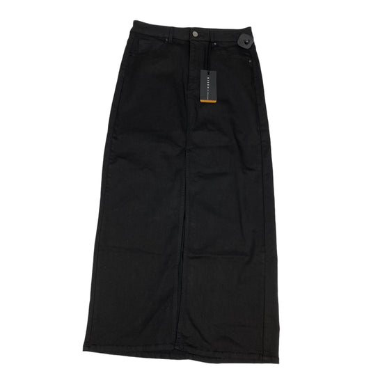 Skirt Midi By Risen Jeans In Black Denim, Size: L