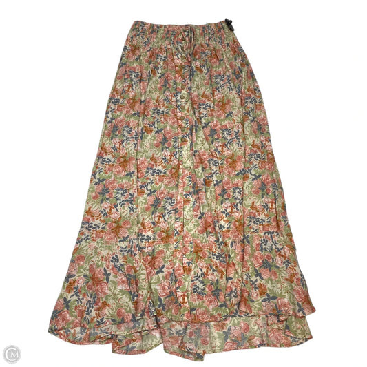 Skirt Maxi By Promesa In Green & Orange, Size: S