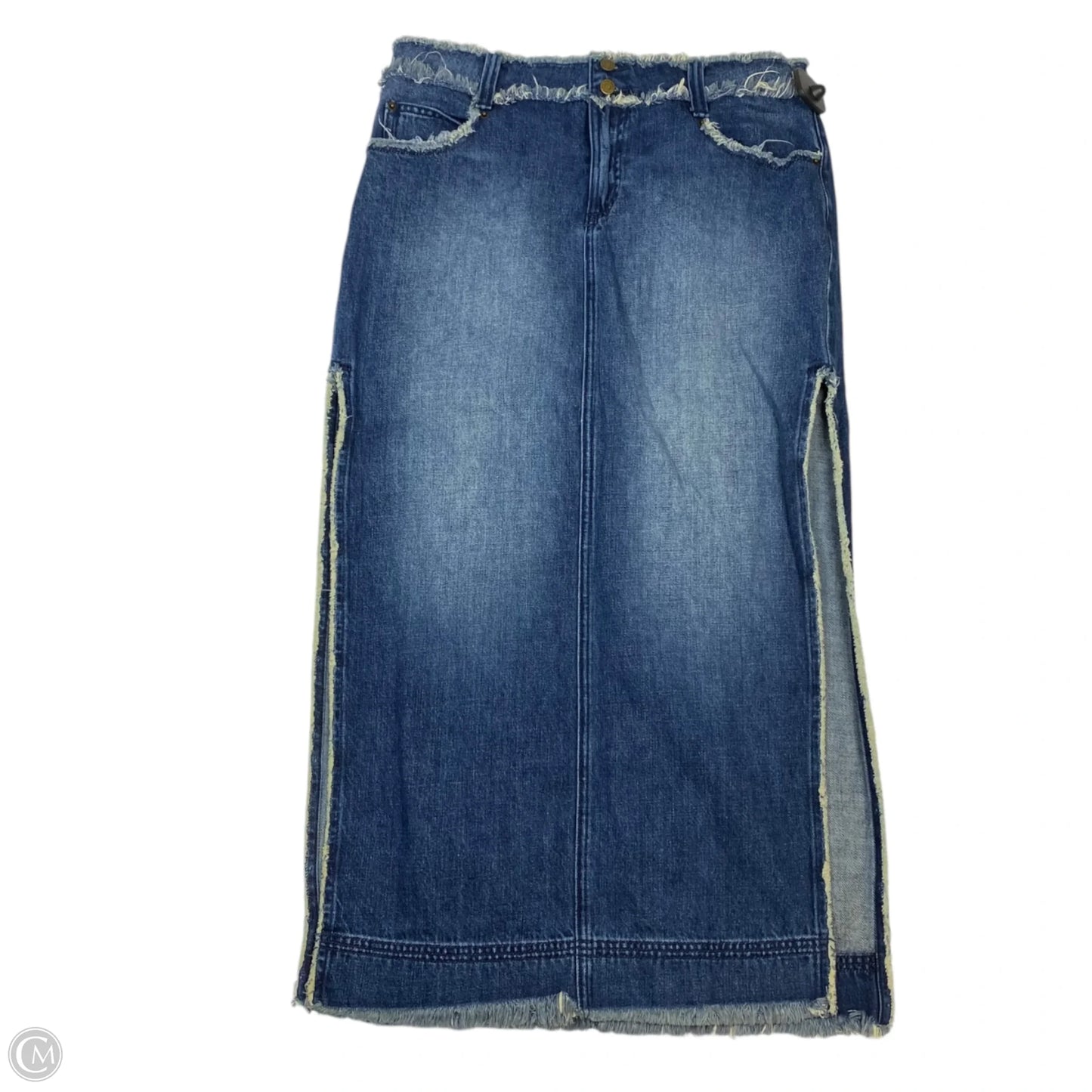 Skirt Maxi By Urban Outfitters In Blue Denim, Size: L