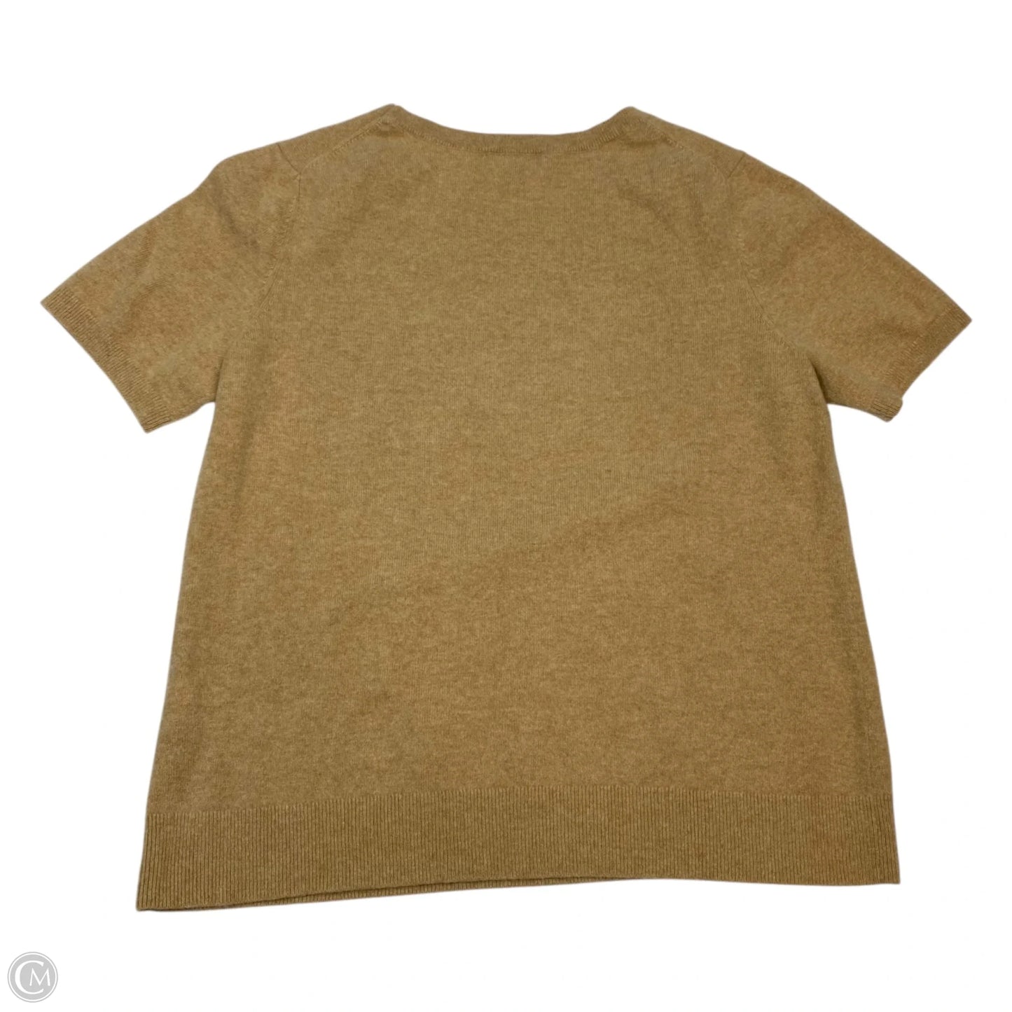 Top Short Sleeve By Lands End In Tan, Size: L